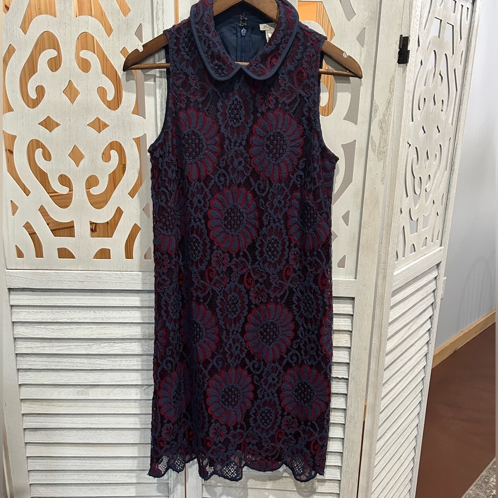 J. Crew Floral Lace Dress